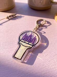 1Pc/6Pcs K-Pop Lightsticks Themed Acrylic Keychains, Featuring Classic Lightstick Design, Fashionable Bag Charm, Suitable For Back To School, Gift For K-Pop Fans, Exquisite Collection, All Seasons - Multicolor - View 9