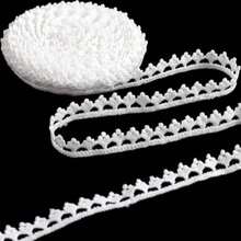Exquisite Woven Crown Lace Trim, 0.54 Inches Wide, Tassel With Floral Design, Suitable For Wedding, Dress, Sofa Cover, Curtain, Collar, Cuff, Home Textiles And Craft Decoration, Lace Ribbon - White - View 9