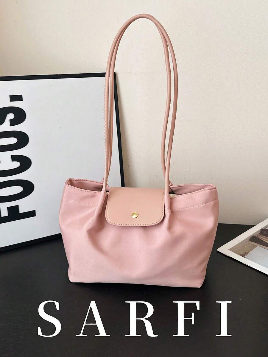 Premium Niche Buckle Design Women's Shoulder Bag, Fashionable Minimalist Multifunctional PU Leather Shoulder Bag/Handbag