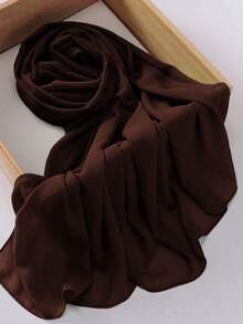 New Soft Women's Muslim Hijab Scarf Shawl - Black and White - View 19