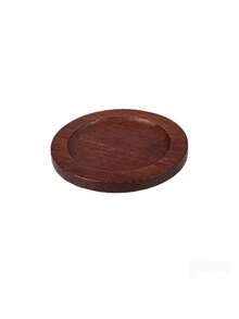 Round Vintage Walnut Solid Bamboo Tea Cup Coaster Set, Luxury Heat-Insulating Cup Holder Tray Rack, Tea Ceremony Tableware Storage Organizer, Heat-Resistant Non-Slip Kitchen Dining Table Decor, Gift For Tea Lovers And Home Decor Enthusiasts - Multicolor - View 10
