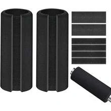 2 Sets Foam Handlebar Grips - Foam Tube Covers With Replaceable Hook And Loop Fasteners, Suitable For Bicycle And Sports Equipment Handlebar Grips - Black - View 9