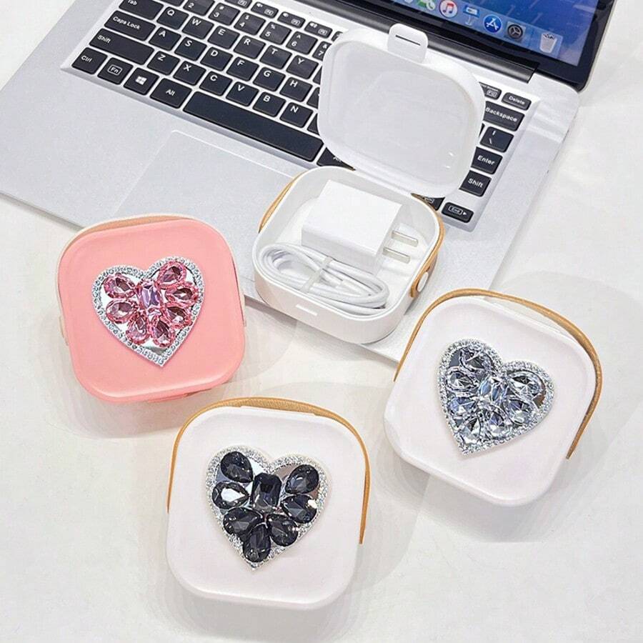 Mini Storage Boxes With Straps, A 5-Piece Set Of Square Storage Boxes, Ideal For Data Cables, Accessories, Jewellery, Earrings And Small Trinkets; Portable Storage Boxes For Travel And The Office - View 1