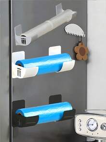 Giá treo túi rác không khoan tường, điều chỉnh được khoảng cách, gắn tường đựng túi rác, màng bọc thực phẩm, ô dù, bồn rửa, giá lưu trữ đa năng cho cánh tủ, gạch ốp, phụ kiện nhà bếp tiết kiệm không gian, trang trí phòng tắm - Nhiều màu - Xem 3