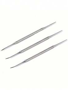 1pc Stainless Steel Nail Picker Nail Cleaner Nail Groove Spoon Ingrown Nail Remover Multi-Function Manicure File Tool - Multicolor - View 6