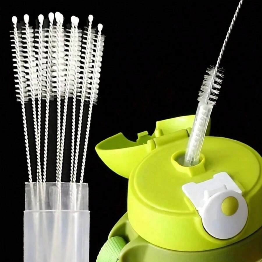 2/1 Set Extra Long Straw Cleaning Brush - Durable Plastic Material, Non-Electric, Commercial Grade, Efficient Cleaning