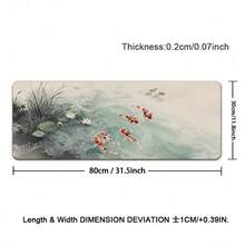 Ink Koi Serenity Mouse Pad Gamer Printon Demand Mousepad XXL Playmat Natural Rubber Non-Slip Soft Carpet Computer Mouse Mats - View 8