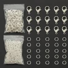 180pcs/360pcs DIY Jewelry Clasp Accessories Including Lobster Clasp And Jump Rings, Suitable For DIY Woven Jewelry, Necklaces, Bracelets, Anklets, Bags, Keychains, Spring Connectors, Phone Chain End Clasps, Pendant Hooks, DIY Jewelry Making Materials - Lobster Claw & Jump Ring - View 6