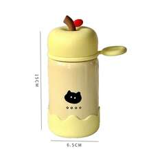 Vacuum Flasks & Thermoses - Yellow Apple Pocket Cup 300ml Comma Cat + Silicone Base Mat - View 6