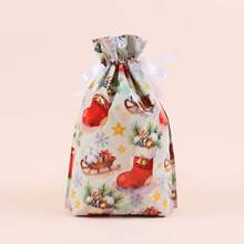 2pcs/5pcs/10pcs Multi-Color Multi-Style Drawstring Christmas Gift Bags, 3D Drawstring Bags, Extra Large Christmas Gift Packaging Bags, Wine Bottle Packaging Decorative Bags - Multiple Styles - View 14
