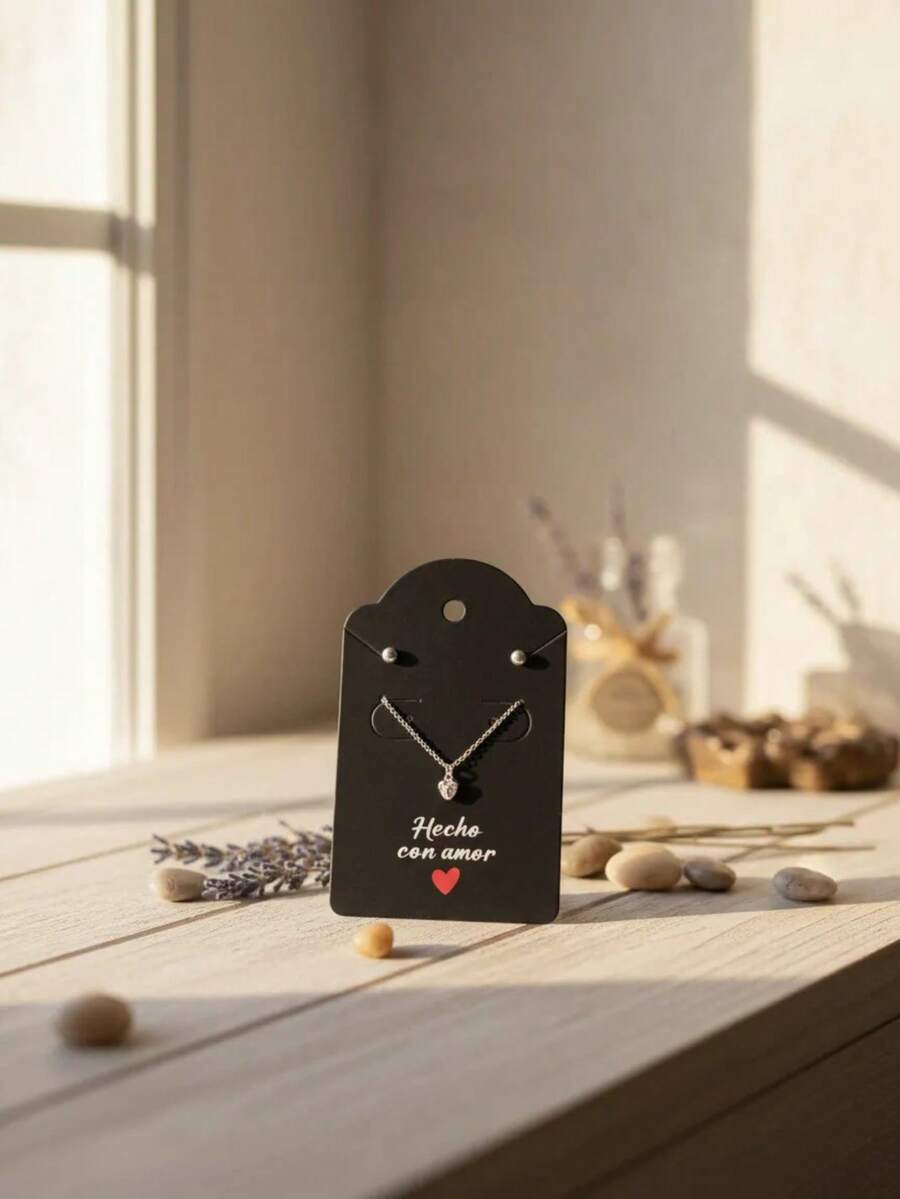Creative Mariu Decorative Jewelry Display Card For Necklaces And Earrings - Black - View 1