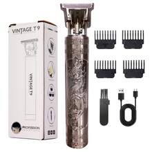 Portable Vintage Dragon Engraved Hair Clipper, USB Rechargeable Wireless 0mm Precision Hair Trimmer, For Men Home And Salon Use, Ideal Gift For Him - Copper - View 1