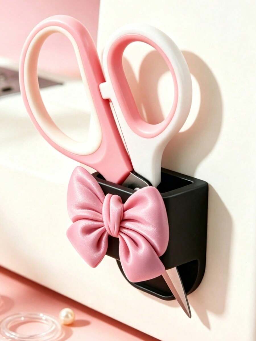 Unique Storage Box With Bow Tie And Sausage Mouth, A Multifunctional Desktop Organizer Box, Can Store Scissors, Tweezers And Other Office Supplies, Compact And Sturdy Design, Convenient For Sewing Supplies Storage, A Must-Have For Office Desk Or Office Storage. - One Size Fits All - View 1