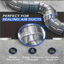 1pc Heavy Duty Aluminum Foil Tape High Temperature Resistant Waterproof Oil Proof Strong Adhesive Tape For Kitchen Stove Pipe Sealing - View 12