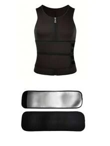1pc Premium Men's Compression Vest, Slim Fit, Waist And Abdomen Shaping, High-End Fitness Sports Compression Wear, Halloween Gift - Multicolor - View 22