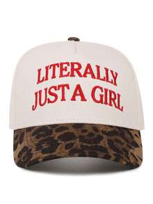 1pc Simple Fashion New Baseball Hat Letter LITERALLY Embroidered Street HipHop Hat Outdoor Daily Leisure Decorative Hat Adjustable Sunshade Hat Unisex - Letter LITERALLY - View 2