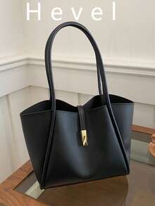 New Luxury Solid Color Versatile Women Shoulder Handbag , Office,Bags For Woman,Tote Bag,Black Bag - Black - View 1