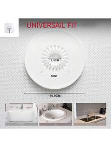 1pc Universal 2-In-1 Kitchen Sink Drain Stopper With Premium Silicone Filter, Anti-Clogging Pop-Up Drain Plug, Hair Catcher For Bathtub, Shower And Sink - Multicolor - View 6