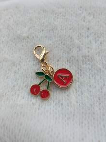 Zinc Alloy Cherry Pendant And Letter Charm Keychain, Bag, Backpack, Wallet, Document Bag, Car Key Accessory Pendant, Holiday Party Gift, Birthday Gift, Back To School Gift, Creative Handmade Keychain - Multicolor - View 26