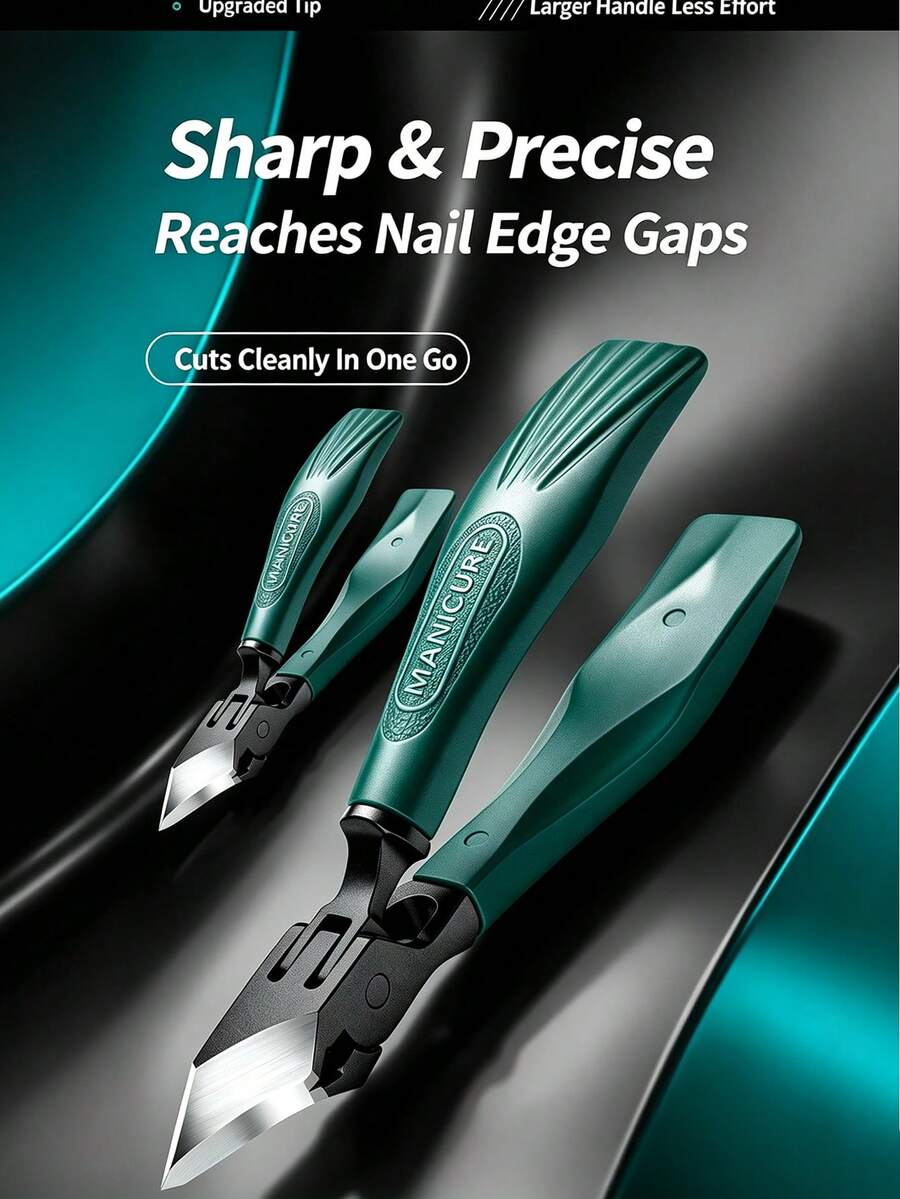 Professional Deep Embedded Nail Clipper, Ultra Sharp Double Blade, Extra Wide Opening, Effortless Design, Suitable For Thick Hard Nails, Precise Trimming Of Nail Grooves, Durable Nail Clipper, Unisex Daily Trimming, Travel And Home Use - Multicolor - View 1