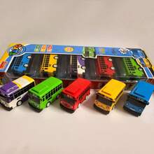 1pc And 4pcs Mini School Bus - Rebound Mini Bus Puzzle Toy Set - Multicolor - View 13