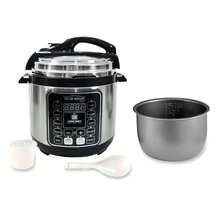 Olla de Presión Multifuncional digital capacidad de 6 Litros  - 9 Programas Automáticos - Arrocera, Vaporera, olla presión y Cocción Lenta, incluye accesorios, ideal para  frijoles, pollo, carne, arroz, multigranos - Tipo de Enchufe A USA (110-127V) - Ver 1