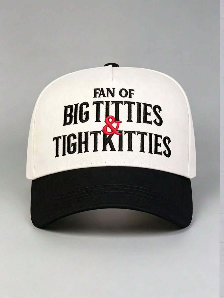 1pc Men Letter Embroidered Baseball Cap, Adjustable Snapback Hat, Casual Street Cap For Hiking Party Travel Daily Outdoor Wear