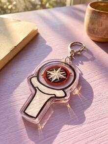 1Pc/6Pcs K-Pop Lightsticks Themed Acrylic Keychains, Featuring Classic Lightstick Design, Fashionable Bag Charm, Suitable For Back To School, Gift For K-Pop Fans, Exquisite Collection, All Seasons - Multicolor - View 10