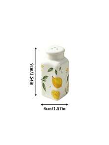 2pcs/4pcs Cute Lemon Ceramic Seasoning Bottles, Fresh Pastoral Style Square Small Seasoning Bottles, Highly Attractive Tabletop Condiment Bottles, Home Salt/Pepper/Sugar/Sprinkle Bottles, Housewarming Gift - Multicolor - View 9