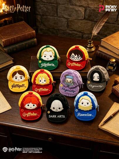 Harry Potter 1 pièce Porte-monnaie pour filles, charm de sac pour écouteurs Hermione Ron, convient pour la collection de fans, cadeau d'anniversaire, Halloween, Noël, porte-monnaie