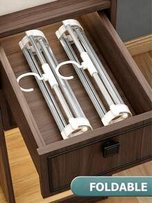 1pc Multi-Layer Pants Rack, Ladder-Style Pants Hanger, Multi-Layer Non-Marking Pants Clips, Multi-Functional Foldable Pants Rack, Space-Saving Closet Hanging Organizer, Multi-Functional Anti-Slip Ladder Design, Can Hang Scarves, Belts, Ties, Jeans, Pants, Bed Sheets, Etc. Essential Dorm Closet Organizer Tool, Suitable For Holiday Preparation, Easy To Assemble, Quick Installation, Simple And Practical, Keeps Your Favorite Clothes Within Reach - Multicolor - View 7