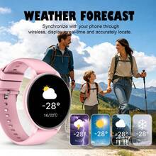 NcmRyu New Kids Smart Watch With Multiple Sports Modes, Pedometer And Activity Tracking, Wireless Calling Function, Answer/Make Calls, Receive SMS Notifications, Play Music, Customizable Wallpaper, Silicone Strap, Suitable For Kids To Wear In Classroom Or Playground - Multicolor - View 7