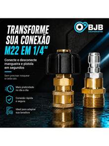 Engate Rápido Conexão mangueira lavadora compatível com Karcher K1 K2 K3 K4 K5 - Caramelo - Visão 2