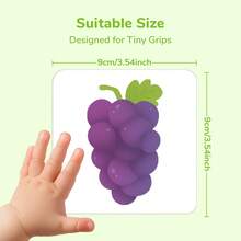 beartale 54pcs Toddler Flash Cards, Cute Animal & Fruit Learning Cards, Educational Preschool Toy, Montessori Toy, Double-Sided Rounded Corners, Sensory Toy, Early Learning Gift, Birthday Gift - Multicolor - View 11