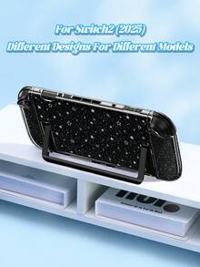 Xingji Minimalist Y2K Style Star & Polka Dot Element Game Console Protective Case, Suitable Compatible With Switch 2 (2025)/Switch OLED/Switch Console, Made Of Soft TPU Material Soft Shell/Hard Shell, Universal Storage Bag, No Need To Disassemble, Anti-Drop Anti-Dust, Ideal Gift Compatible With Switch Gamers - View 9