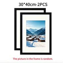 1/2/3pcs Black Wooden Photo Frames, Commemorative Photo Frames, Suitable For Any Decor Style And Photo Theme, Gift And Holiday Decoration 30x40cm Picture Frame, A4 (With Stand) Certificate Frame, A3 Poster Picture Frame, Home Decor Accessories - Black - View 25