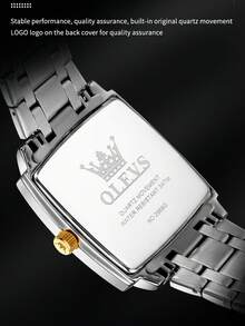 OLEVS 2969 Men Watch Business Original Brand Waterproof Luminous Quartz Watch Large Dial Automatic Date Square Watch - One Size - View 9