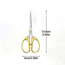 3pcs Gold Rust-Proof Metal Scissors, Sharp Blades & Comfortable Handle, Multi-Purpose Stainless Steel Cutting Tool, Suitable For Office Supplies, Home, Kitchen, Sewing Accessories, Teacher Supplies & Travel Essentials - Multiple Styles - View 15