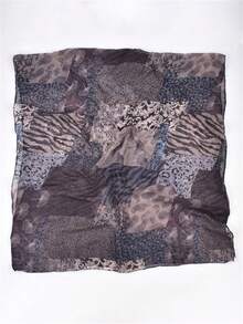1pc Bali Voile Printed Scarf, New Vintage Versatile Soft Shawl, Sun Protection, Fashion Long Scarf - Multicolor - View 14