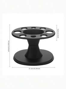 Hair Brush Holder, Round Hair Brush And Comb Storage Rack, Round Hair Brush Storage Rack, Professional Salon Curling And Dyeing Tool Display Rack, Black Comb Holder, Multi-Slot Scissors Holder, Desktop Bathroom Storage, Salon Hairdressing Station Vanity, Used For Hair Styling Accessories - Multicolor - View 8