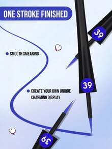 MISSLYN 2pcs Eyeliner Liquid Set, Vegan, Cruelty-Free, Waterproof, Smudge-Proof, One-Stroke Line, High Pigment, Long-Lasting, Suitable For Teenagers, Beginners, Makeup Enthusiasts, Back To School, Commuting - #Set 1 - View 4