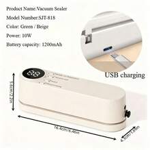2-In-1 Electric Vacuum Sealing Machine, Portable Air Pump, Suitable For Sealing Food Bags In Home Kitchens, Inflating Beds, Mattresses, Swimming Rings, Inflatable Pads And Toys, As Well As For Outdoor Camping And Kitchen Storage. - Multicolor - View 12