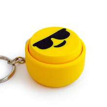 3D Printed Popular Expression Clicker, Random Creative Expression Press Sensory Toy With Keychain Pendant - Yellow - View 5
