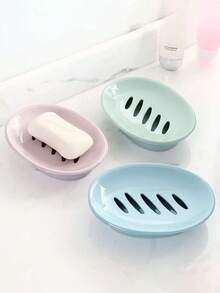 1pc Minimalist Draining Soap Dish, Double Layer Detachable Soap Holder, Anti-Water Accumulation Easy To Clean, Bathroom Sink Home Soap Box, Multiple Colors Available - double layer - View 3