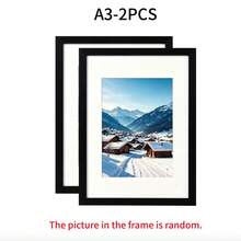 1/2/3pcs Black Wooden Photo Frames, Commemorative Photo Frames, Suitable For Any Decor Style And Photo Theme, Gift And Holiday Decoration 30x40cm Picture Frame, A4 (With Stand) Certificate Frame, A3 Poster Picture Frame, Home Decor Accessories - Black - View 28
