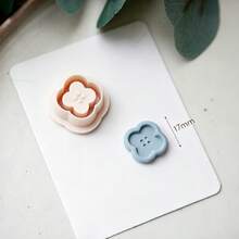Mini Cute Button Shaped Polymer Clay Cutters, Flower, Butterfly, Rabbit, Heart, Star, Gourd, Four-Leaf Clover Clay Cutter Set, DIY Soft Clay Earrings, Jewelry Making, Pendant Keychain Handmade, Suitable For Resin Crafts, 3D Printing Process, Clean Cut, Reusable Handmade Tools - Mini Cute Button - View 11