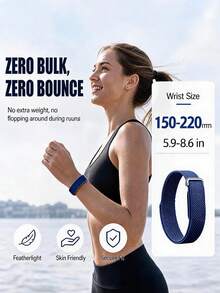 Nylon Sport Band Compatible With Google Air Women Men,Soft Breathable Wristband Replacement Micro-Adjustable Performance Loop - Dark Blue - View 6