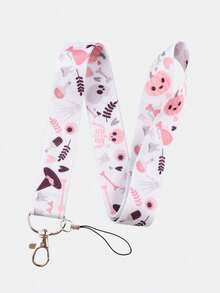 1pc Halloween Ghost Long Ribbon Lanyard, Ghost, Skull, Imp, Pumpkin, Witch Hat Pattern Phone Lanyard Keychain, Suitable For Halloween Party, Back To School Season, Also Suitable For Students, Teachers, Medical Personnel, Ideal Gift For Friends - Multicolor - View 10