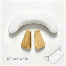Butterfly Slanted Nail Art Hand Pillow, Dual Hand PU Nail Art Desk Armrest, Comfortable Nail Art Desk Support (White) - White - View 6
