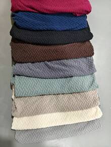 1 pieza Funda de sillón de sofá de unicolor y holgada, Funda de cojín de sofá individual de jacquard para sala de estar, sala de descanso, hotel - Caqui - Ver 6